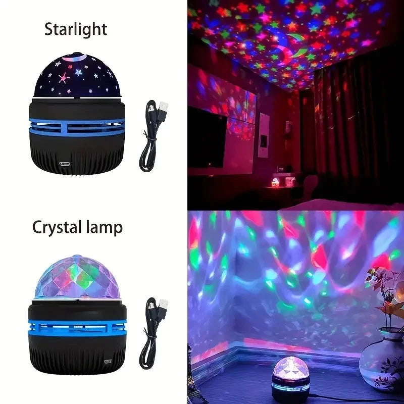 Multifunction Star Projector: Galaxies, Ocean Waves, and 7 Colors to Light Up Your Room