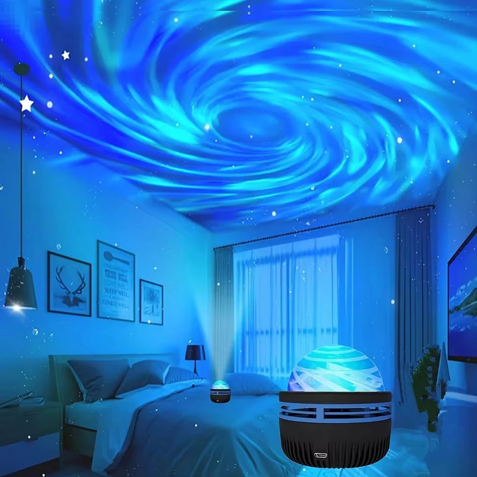 Multifunction Star Projector: Galaxies, Ocean Waves, and 7 Colors to Light Up Your Room