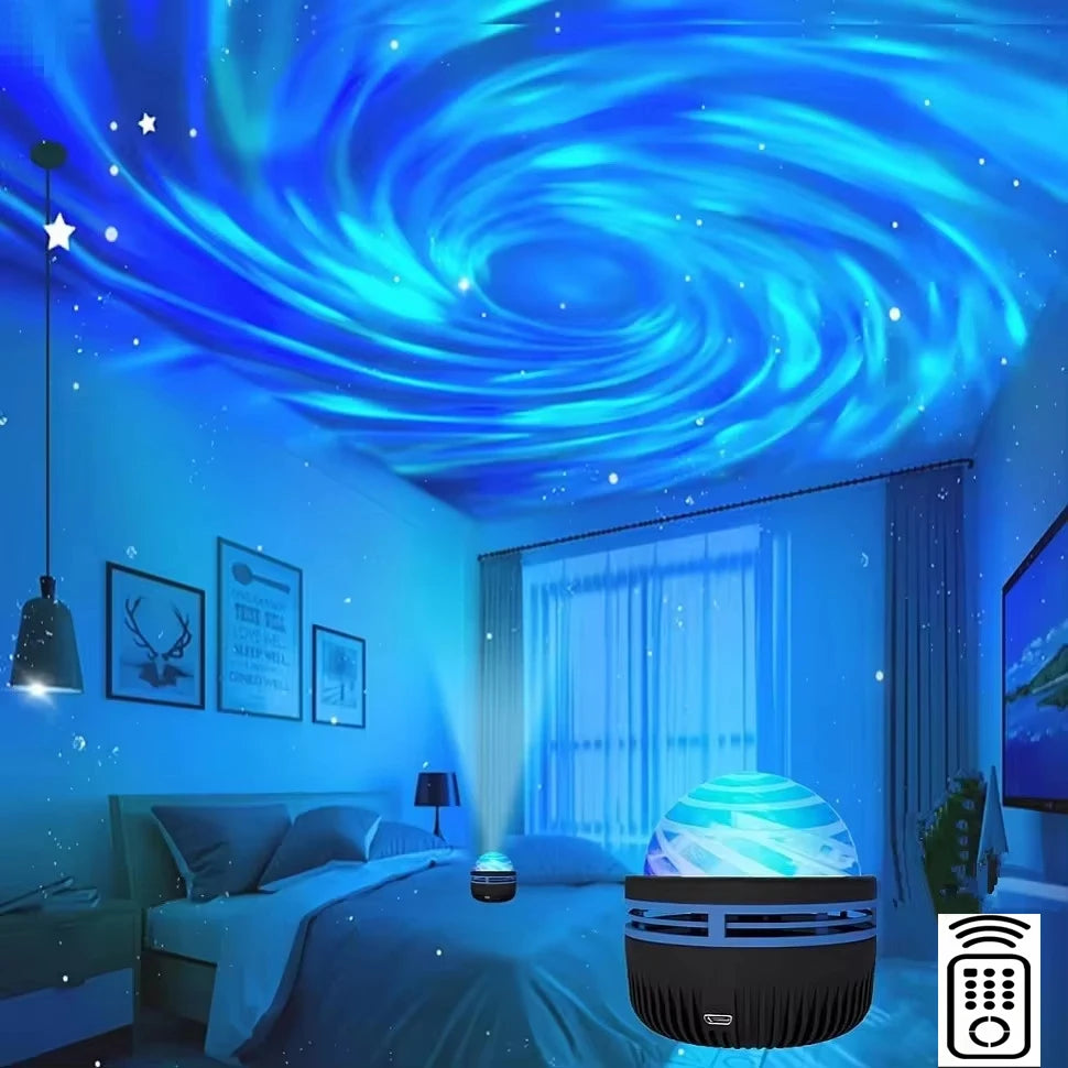 Multifunction Star Projector: Galaxies, Ocean Waves, and 7 Colors to Light Up Your Room