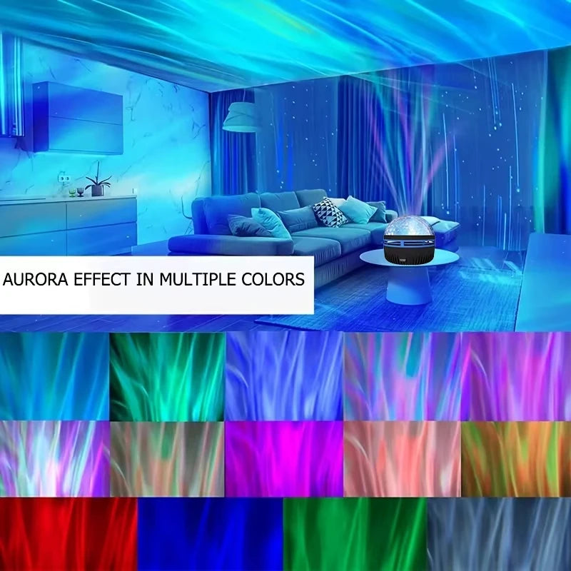 Multifunction Star Projector: Galaxies, Ocean Waves, and 7 Colors to Light Up Your Room