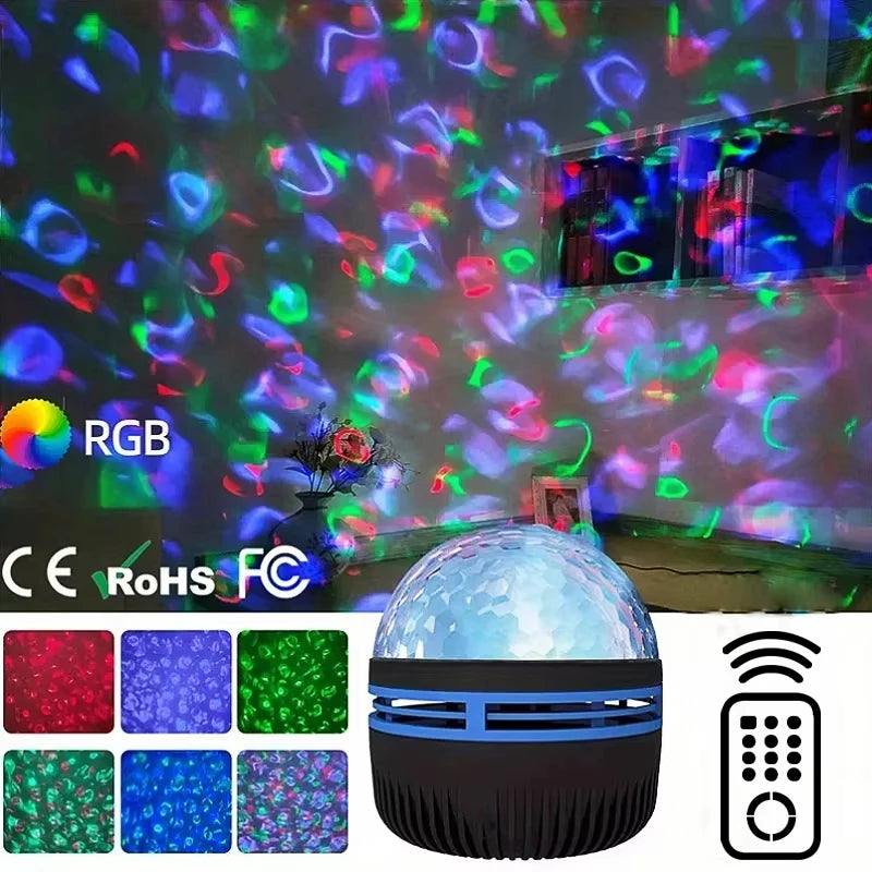 Multifunction Star Projector: Galaxies, Ocean Waves, and 7 Colors to Light Up Your Room